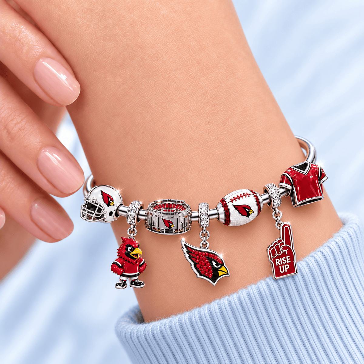 ARCD Silver Charm Bracelet Set TMH