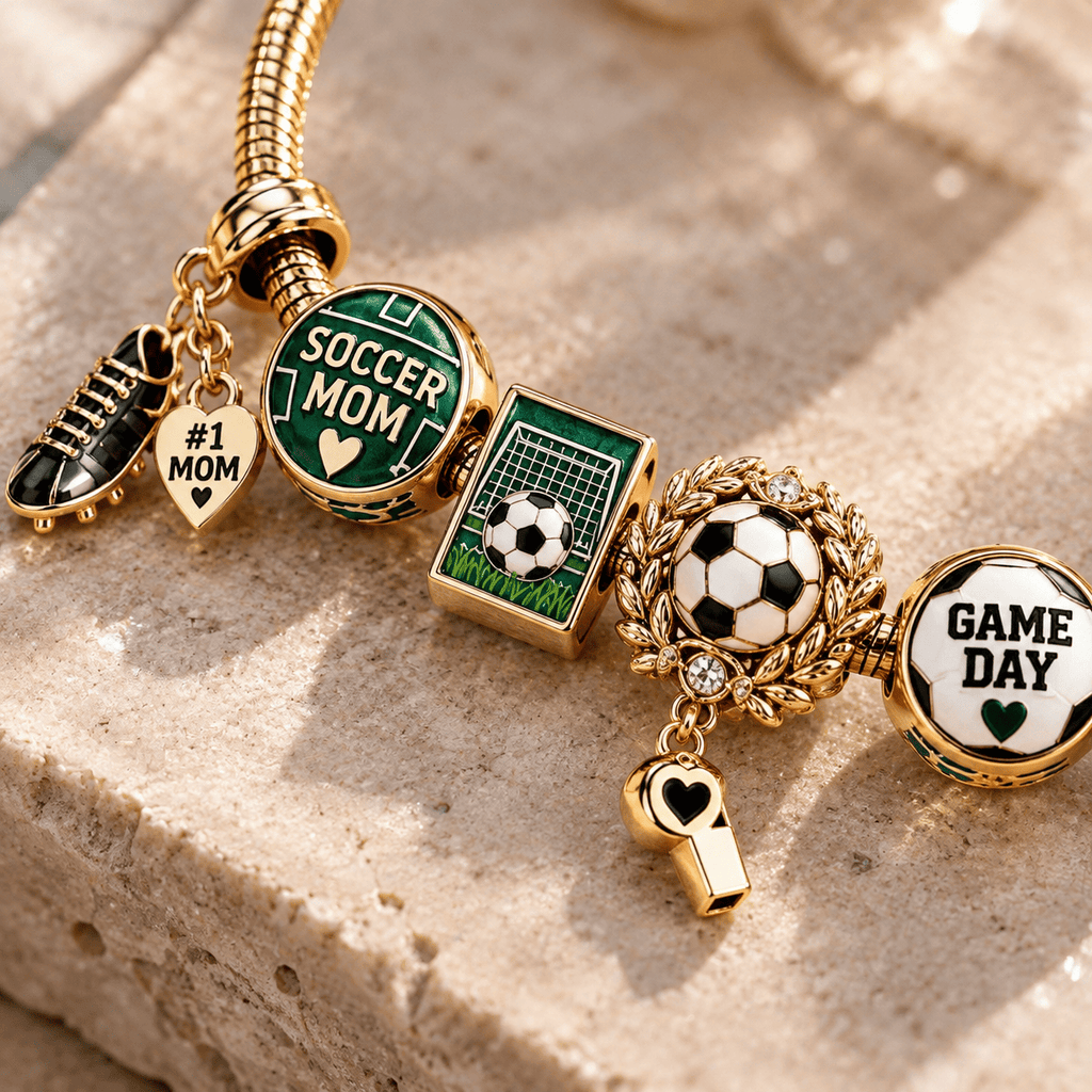 SCM Gold Charm Bracelet Set TTN