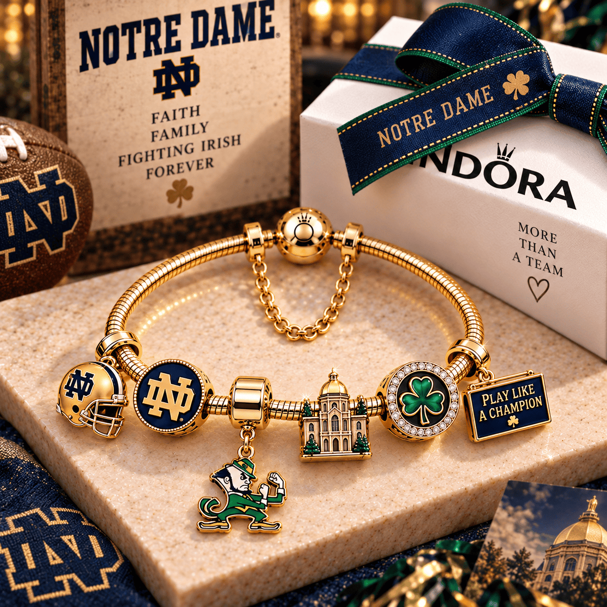 NDFI Gold Charm Bracelet Set PNPA