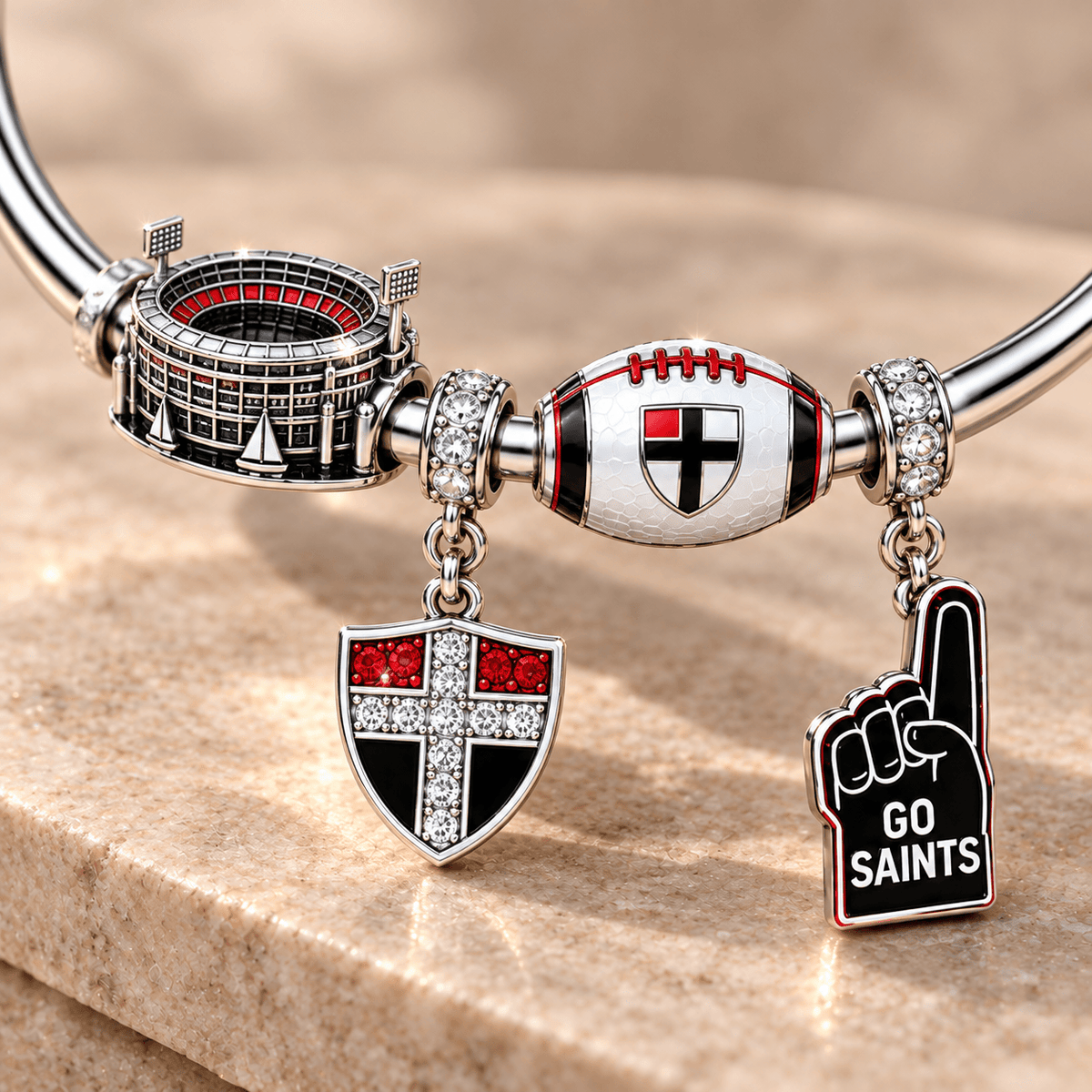 SKD Silver Charm Bracelet Set TTTT