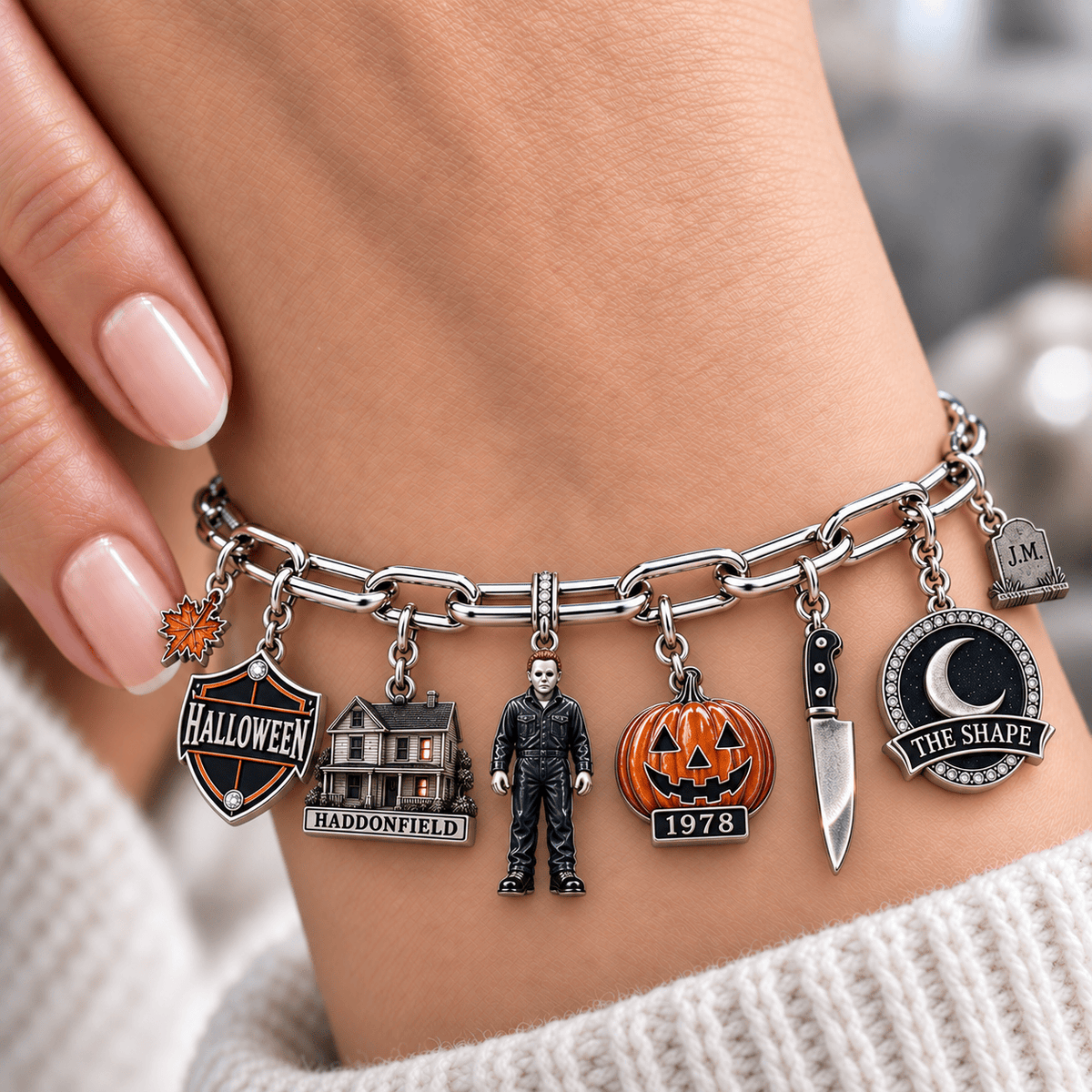 MCM Silver Charm Bracelet Set NTVA